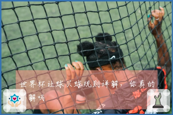 世界杯让球买球规则详解，你真的了解吗